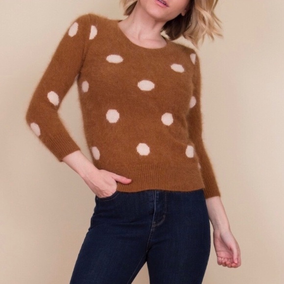 Madewell Sweaters - ⭐️Madewell Wallace Polka Dot Angora Blend Sweater